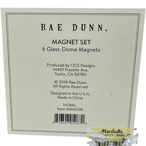 Rae Dunn 6 Glass Dome Magnets Set HOME FAMILY LOVE BLESSED GATHER GRATEFUL Gift - Picture 4 of 9
